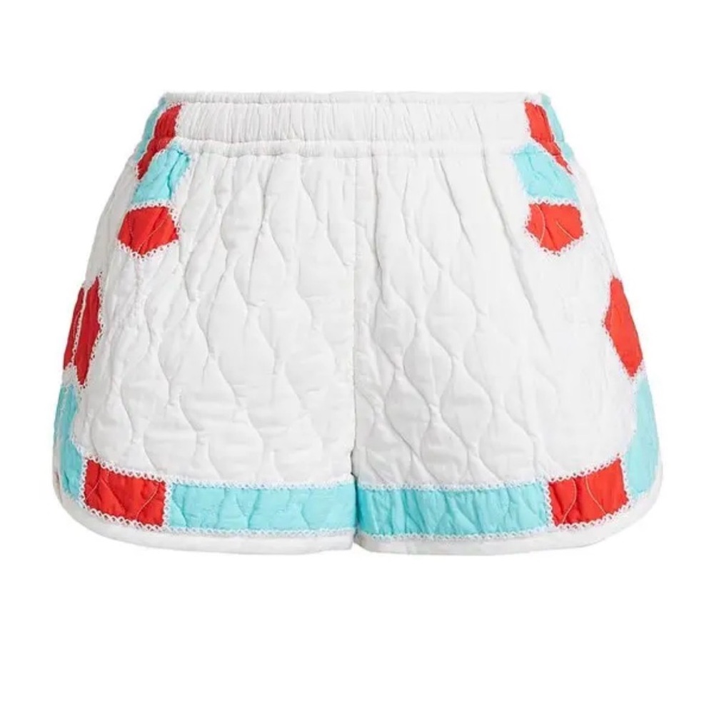 RHODE Quilted Women's Shorts - White, Red, and Blue